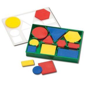 Edx Education Deluxe Attribute Blocks Manipulative Assorted Colors Set of 60